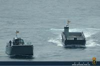 Dos embarcaciones LCM del Grupo Naval de Playa