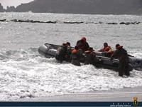 Unidad de Seguridad de Canarias.La Compñía de Seguridad haciendo ejercicios con embarcaciones neumáticas.