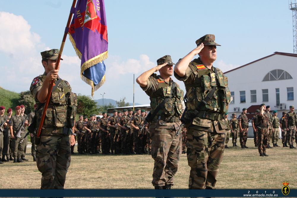 Formación de la XI Fuerza Expedicionaria en la base ‘Camp Butmir’ de Sarajevo