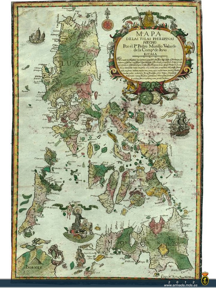 Facsímil del mapa de las Islas Filipinas, de Pedro Murillo Velarde (1696-1753)