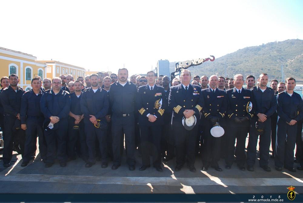 The Maritime Action Admiral presided over the farewell ceremony in Cartagena