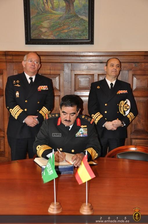 Admiral Abdullah Sultan Alsultan signing in the Visitors’ Book