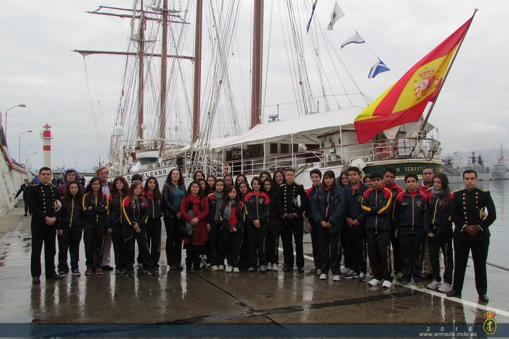 Students from different local schools visited the ship