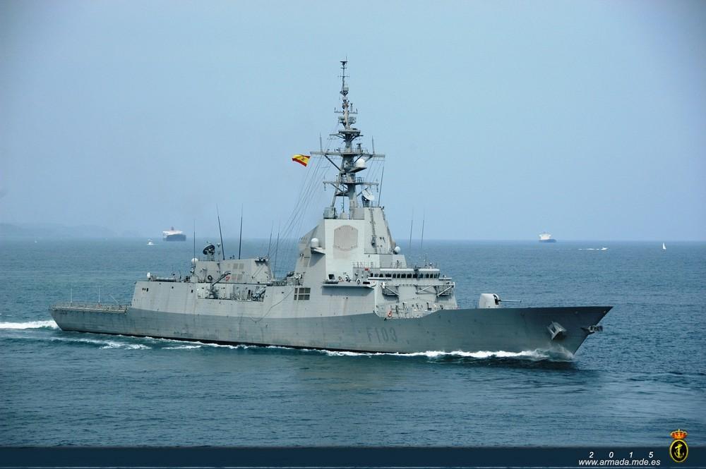 The frigate ‘Blas de Lezo’ sails towards the Norwegian Sea to participate in a NATO exercise