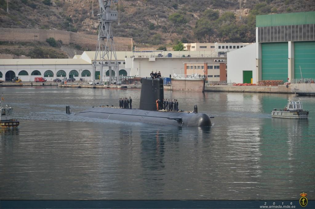 Submarine ‘Galerna’ has arrived at her homeport in Cartagena