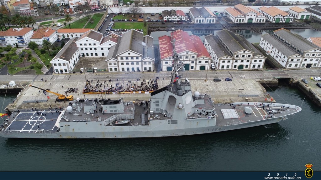 Frigate ‘Méndez Núñez’ returns to her home port in Ferrol 