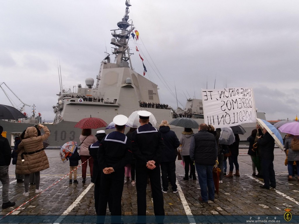 La fragata "Blas de Lezo" F-103 regresa a Ferrol