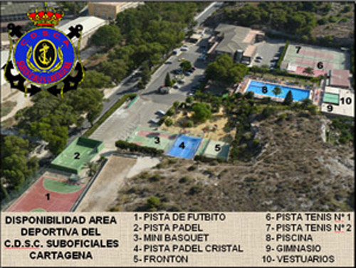 Disponibildad Área Deportiva del C.D.S.C. Suboficiales Cartagena