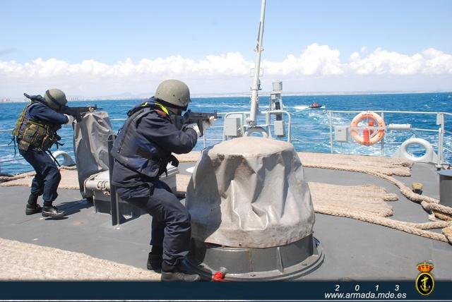 Exercise of the Protection Force on board the patrol boat ‘Infanta Cristina’