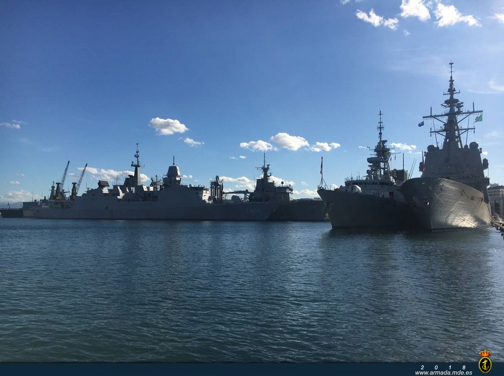 SNMG-2’s ships in the port of Algiers