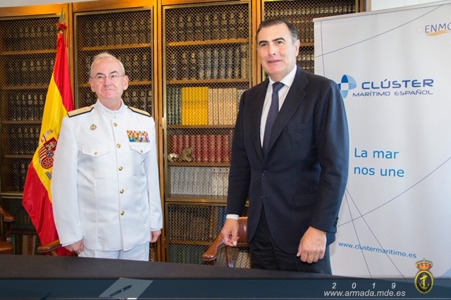 La Armada y el Clúster Marítimo Español firman un convenio de colaboración para la promoción de los intereses marítimos nacionales