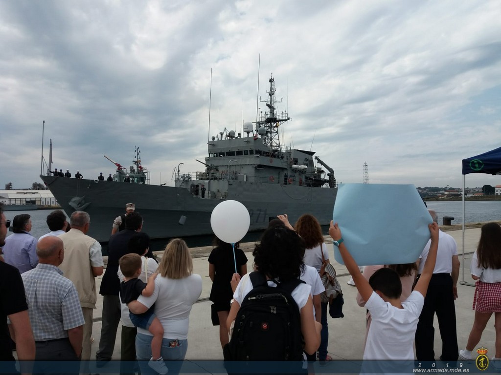 El Patrullero "Serviola" (P-71) regresa a Ferrol tras cuatro meses desplegado en África
